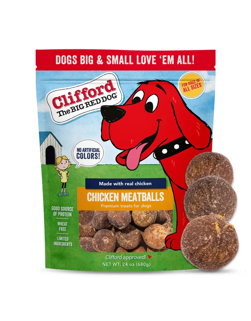 Clifford the Big Red Dog Clifford Soft and Chewy Meatballs Dog Treat Chicken 6 Oz