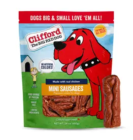 Clifford the Big Red Dog Clifford Soft and Chewy Mini Sausage Dog Treat Chicken 6 Oz