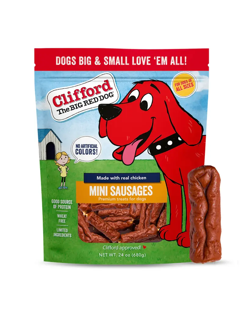 Clifford the Big Red Dog Clifford Soft and Chewy Mini Sausage Dog Treat Chicken 6 Oz