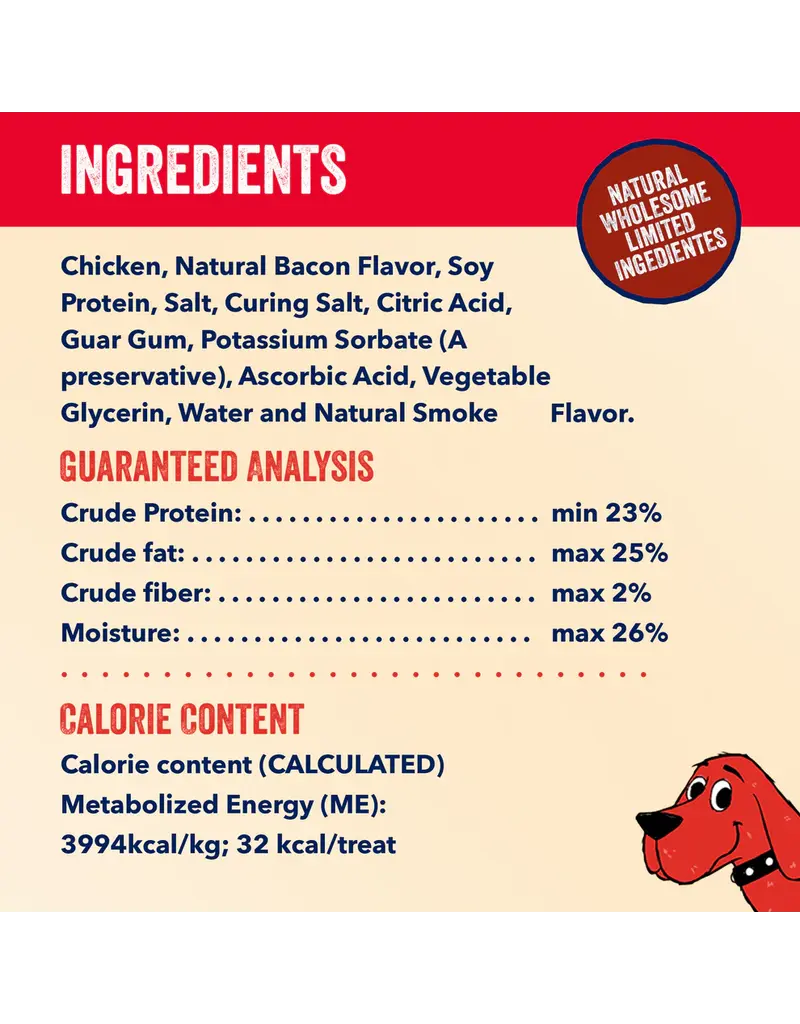 Clifford the Big Red Dog Clifford Soft and Chewy Mini Sausage Dog Treat Chicken 6 Oz