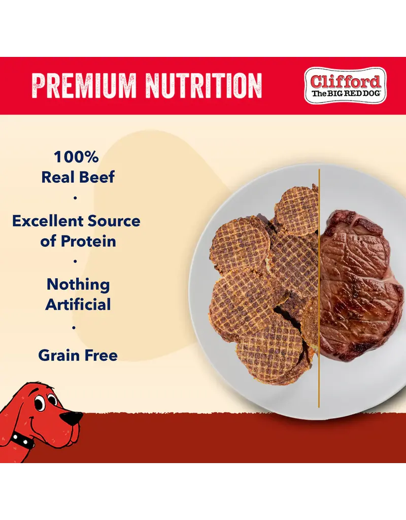 Clifford the Big Red Dog Clifford Soft and Chewy Mini Burgers Dog Treat Beef 6 Oz
