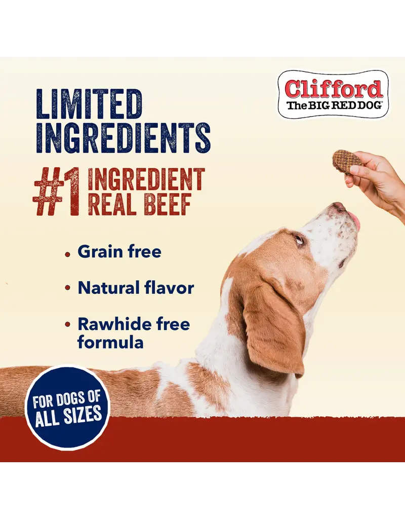 Clifford the Big Red Dog Clifford Soft and Chewy Mini Burgers Dog Treat Beef 6 Oz