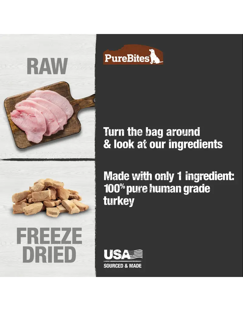 Purebites Purebites Freeze Dried Turkey Dog Treats 2.47 Oz