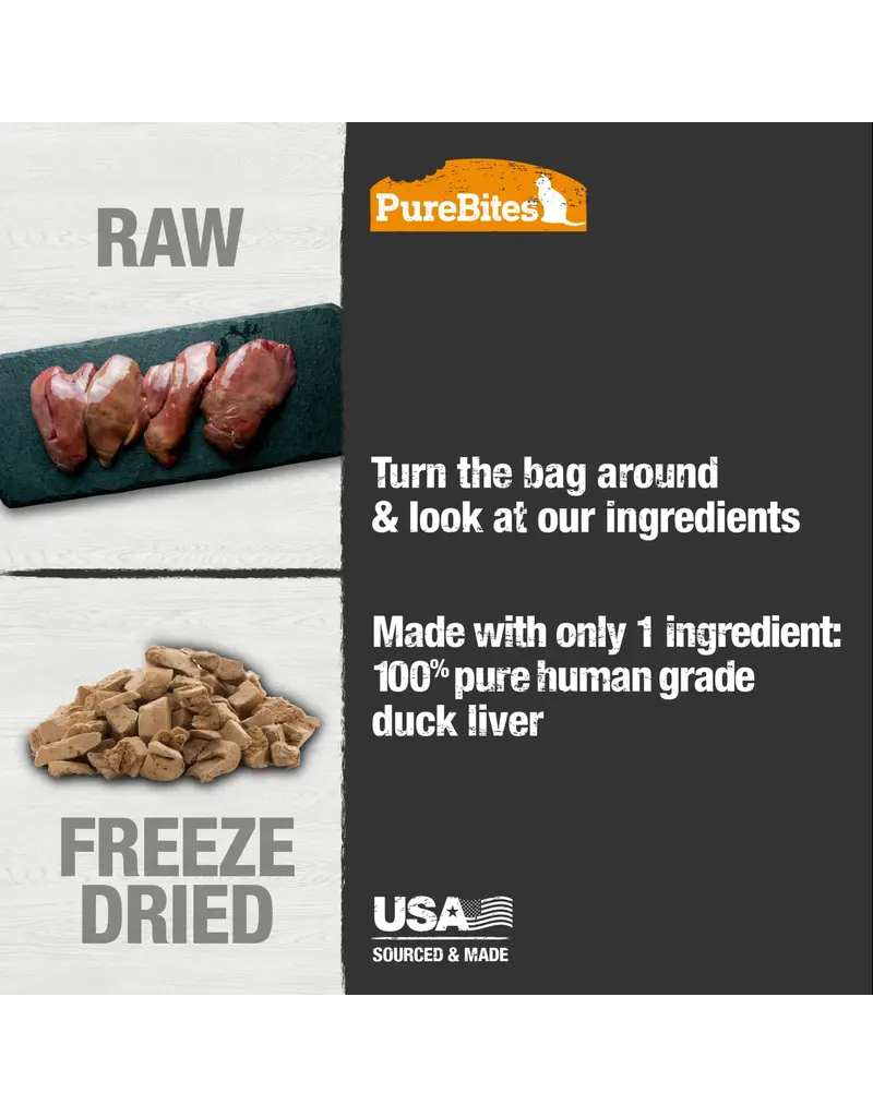 Purebites PureBites Freeze Dried Duck Liver Cat Treat 1.05oz