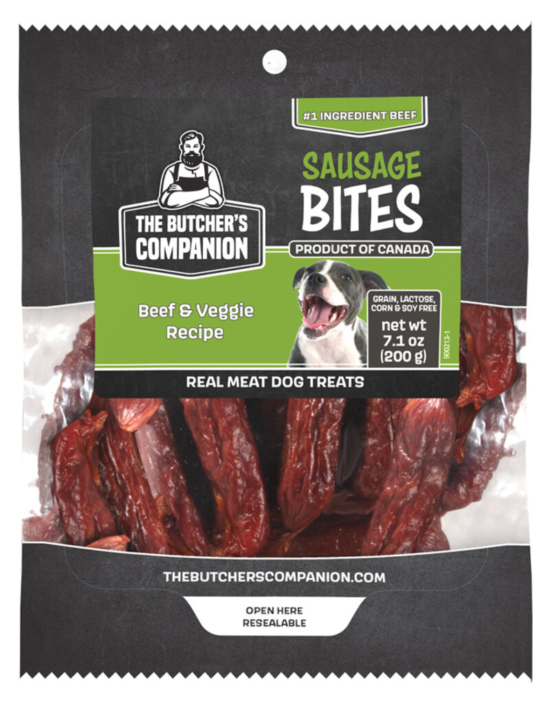 The Butchers Companion Butcher's Companion Sausage Bites Dog Treats Beef/Veg 5.3 Oz