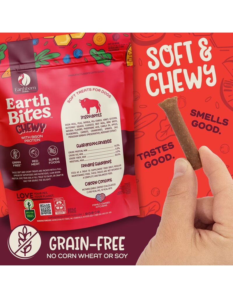 Earthborn Holistic Earthborn Earthbites Soft & Chewy Dog Treats Bison 7 Oz