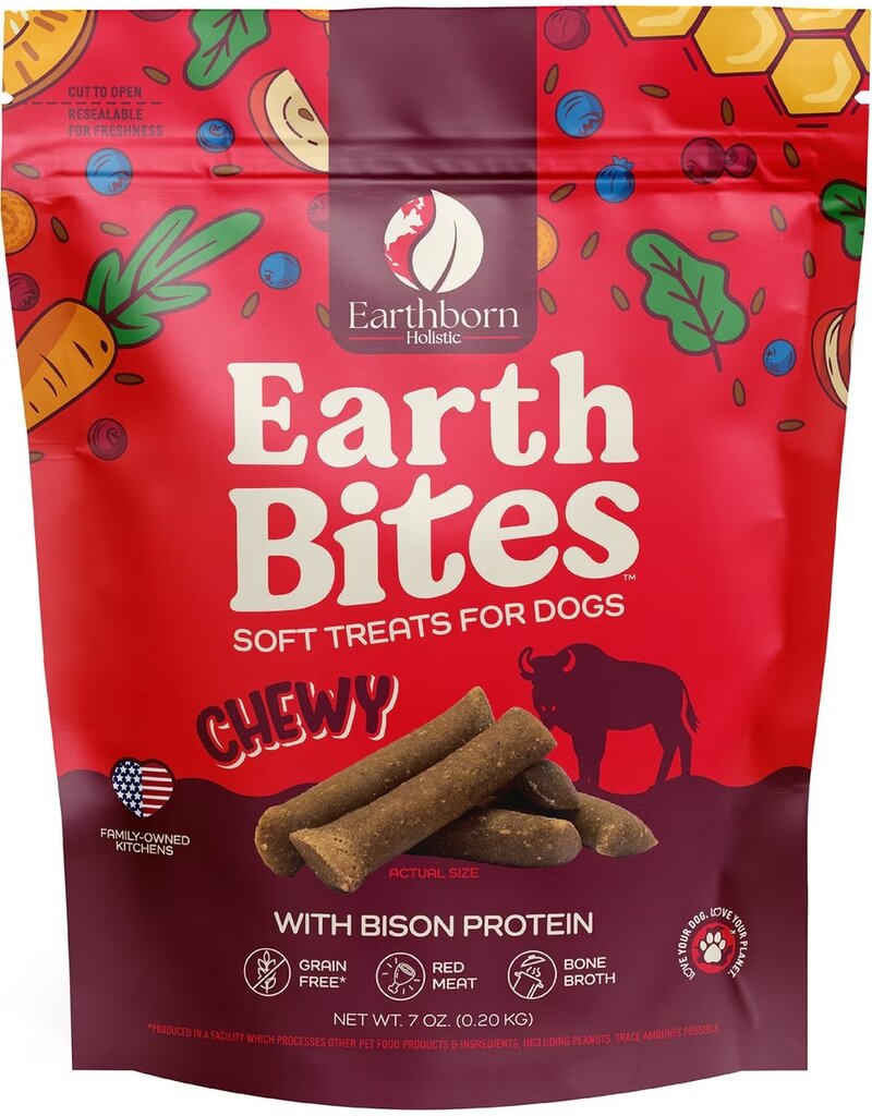 Earthborn Holistic Earthborn Earthbites Soft & Chewy Dog Treats Bison 7 Oz
