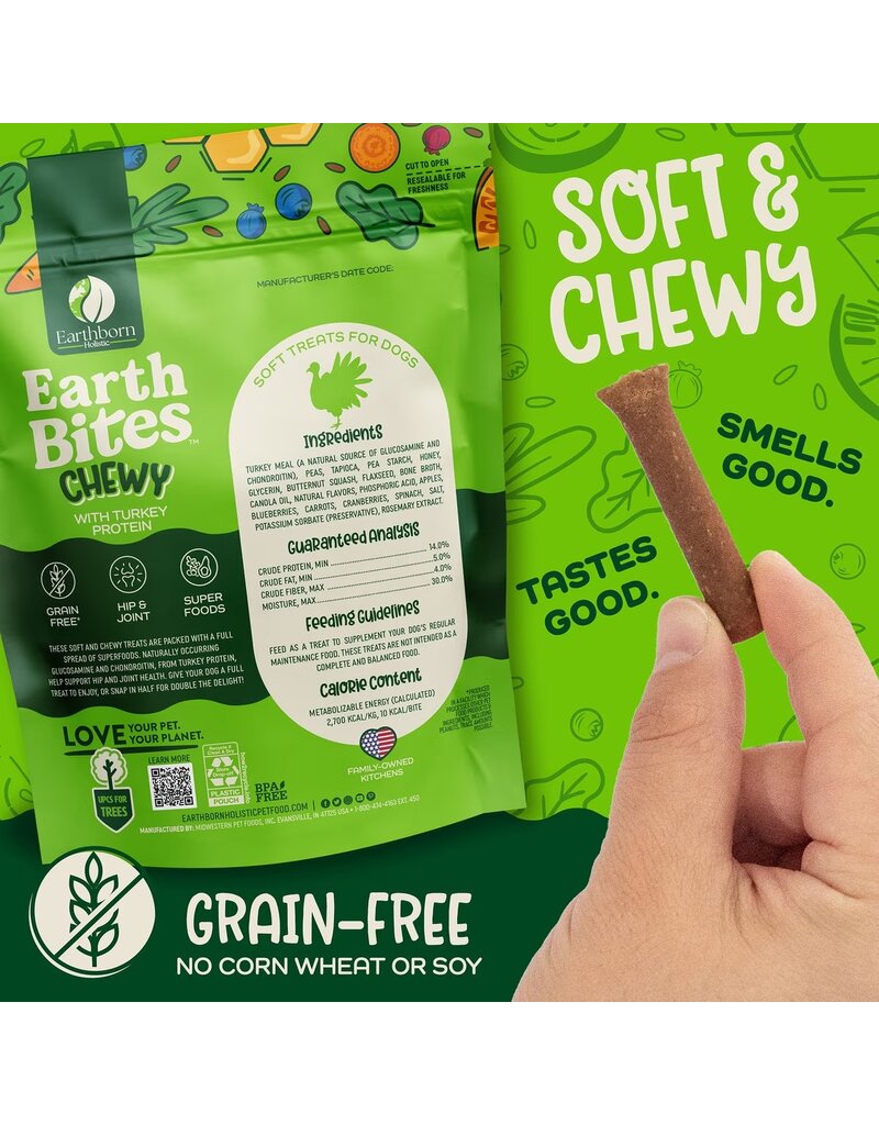 Earthborn Holistic Earthborn Earthbites Soft & Chewy Dog Treats Turkey 7 Oz