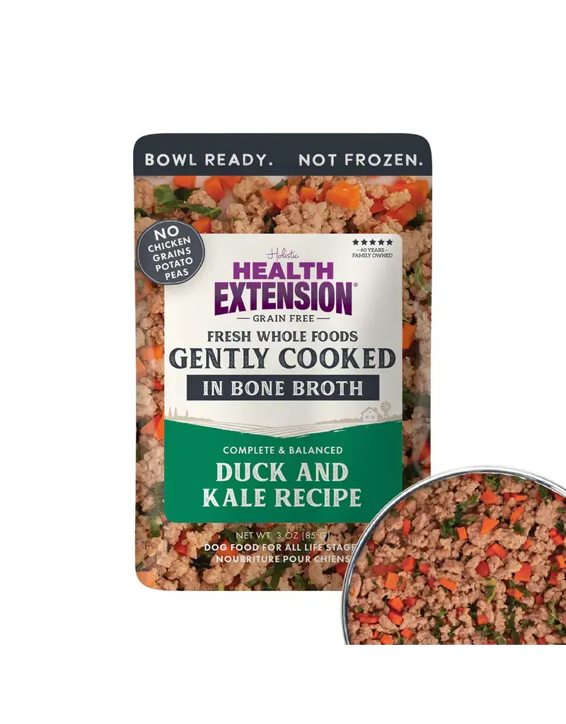 Health Extension Health Extension Gently Cooked Duck and Kale Recipe Dog Food 3oz pouch