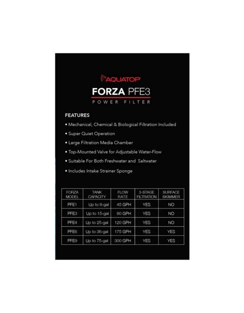 Aquatop Forza Filter PFE-3  15-25 Gallon