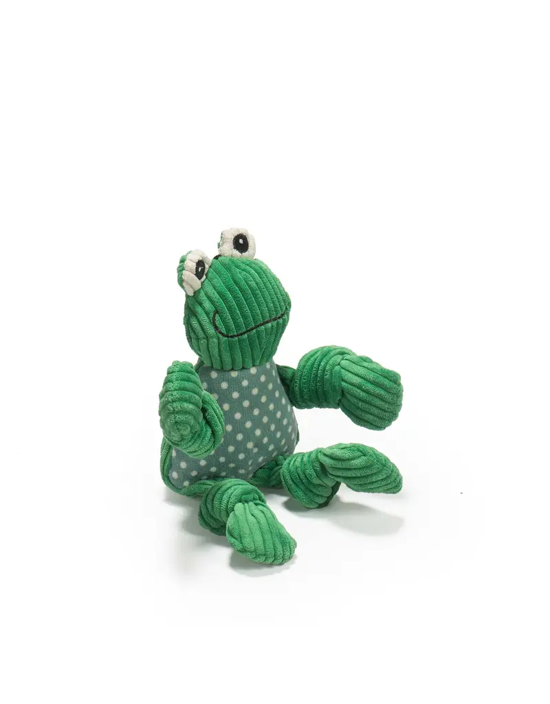 Huggle Hounds Huggle Hounds Knot Dog Toy Frog 9 In