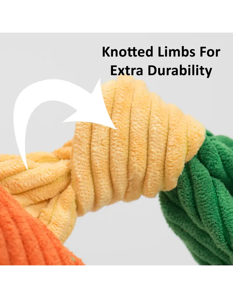 Huggle Hounds Huggle Hounds Knot Dog Toy Frog 9 In