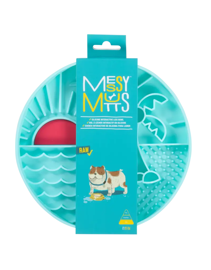 Messy Mutts Messy Mutts Therapeutic Interactive Lick Bowl Teal