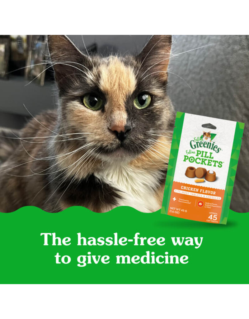 Greenies Greenies Pill Pockets Feline Chicken Flavor Cat Treats 45 count