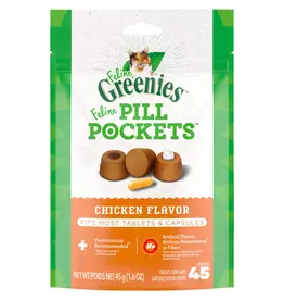 Greenies Greenies Pill Pockets Feline Chicken Flavor Cat Treats 45 count
