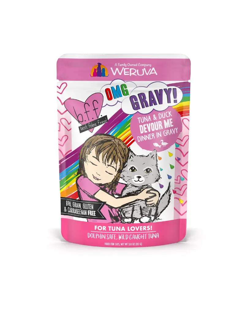 BFF BFF OMG Devour Me Tuna & Duck in Gravy Cat Food 3 Oz pouch