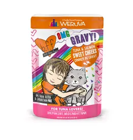 BFF BFF OMG Sweet Cheeks Tuna & Salmon in Gravy Cat Food 3 Oz pouch