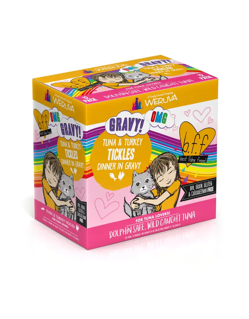 BFF BFF OMG Tickles Tuna & Turkey in Gravy Cat Food 3 Oz pouch