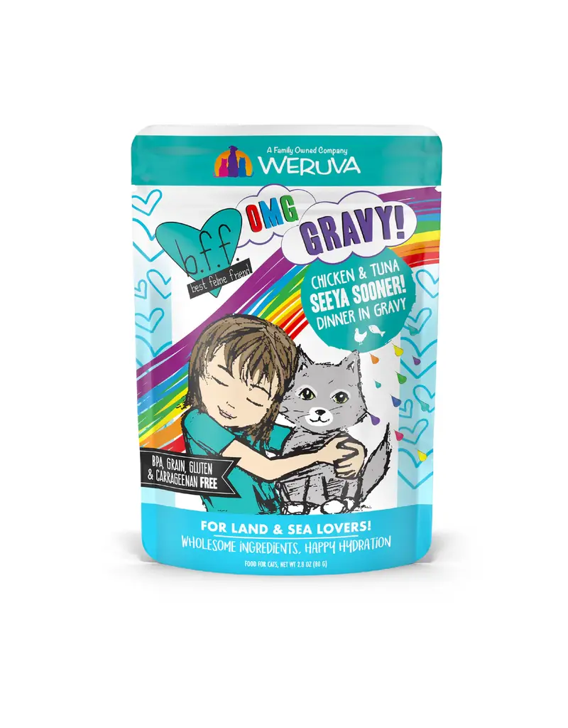 BFF BFF OMG Seeya Sooner Tuna & Chicken in Gravy Cat Food 2.8 Oz pouch