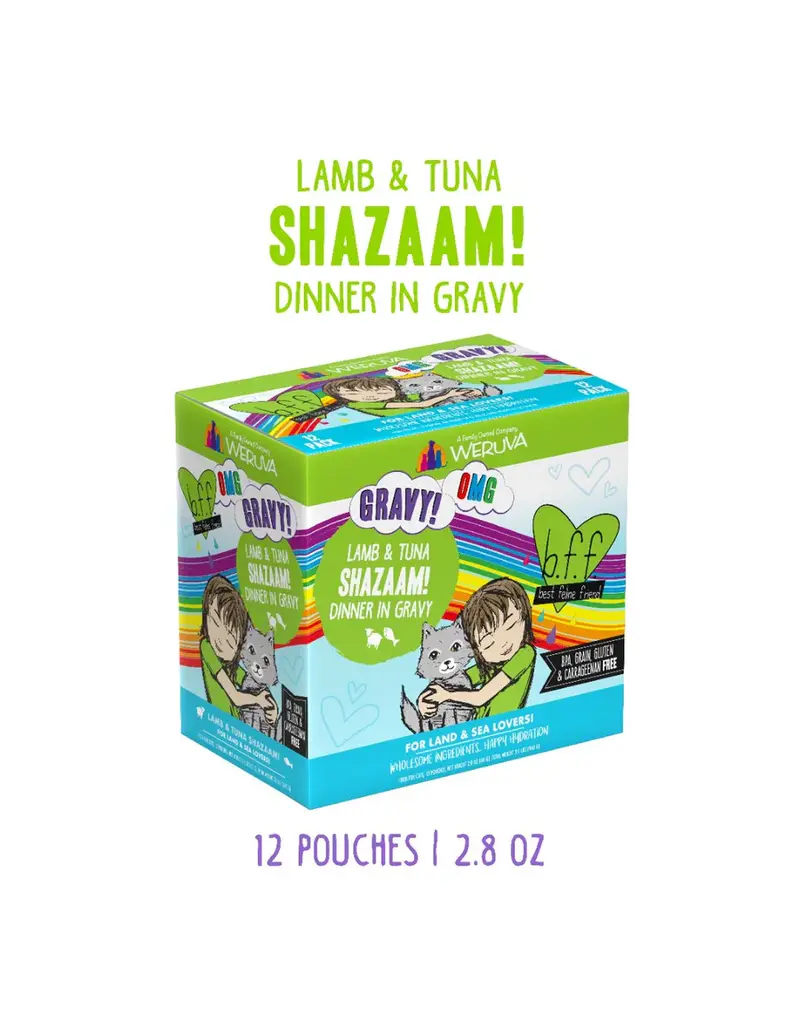 BFF BFF OMG  Shazaam Tuna & Lamb in Gravy Cat Food 2.8 Oz pouch