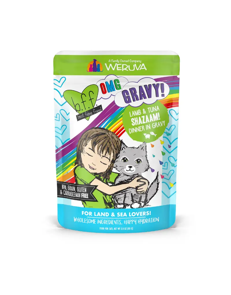 BFF BFF OMG  Shazaam Tuna & Lamb in Gravy Cat Food 2.8 Oz pouch