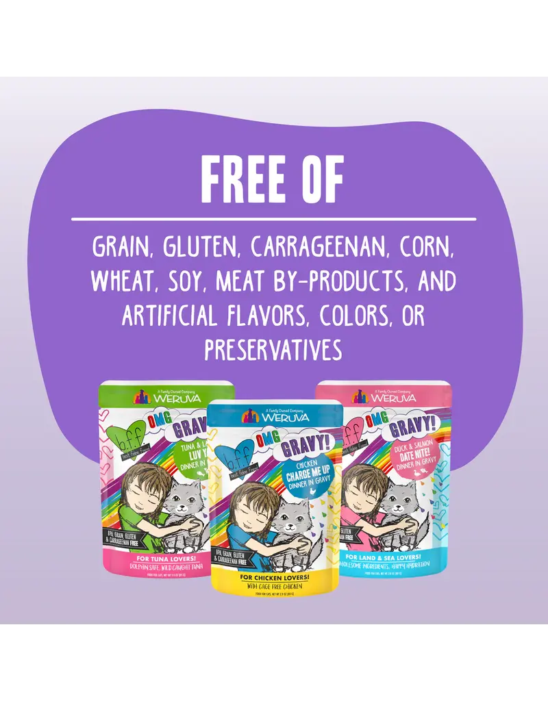 BFF BFF OMG  Shazaam Tuna & Lamb in Gravy Cat Food 2.8 Oz pouch