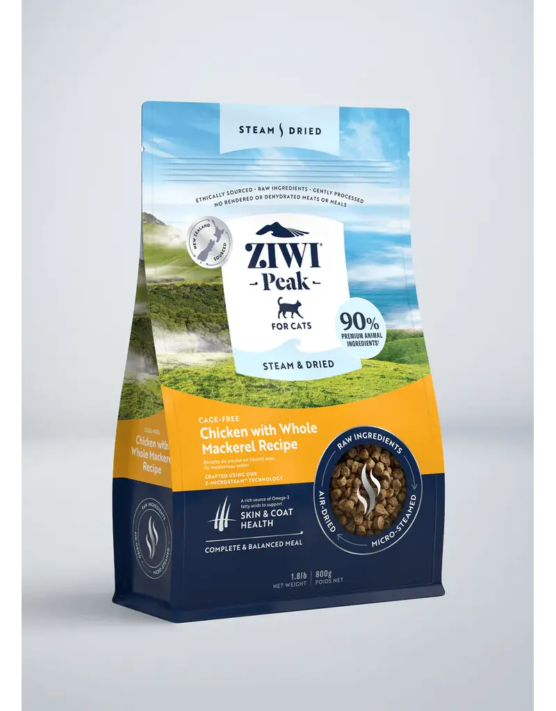 Ziwi Peak Ziwi Peak Steam Dried Chicken & Mackerel Cat Food 1.8 Lb