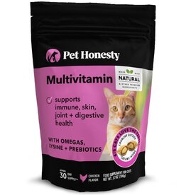 PET HONESTY LLC Pet Honesty Multivitamin Immune Health Cat Chew 3.7 Oz