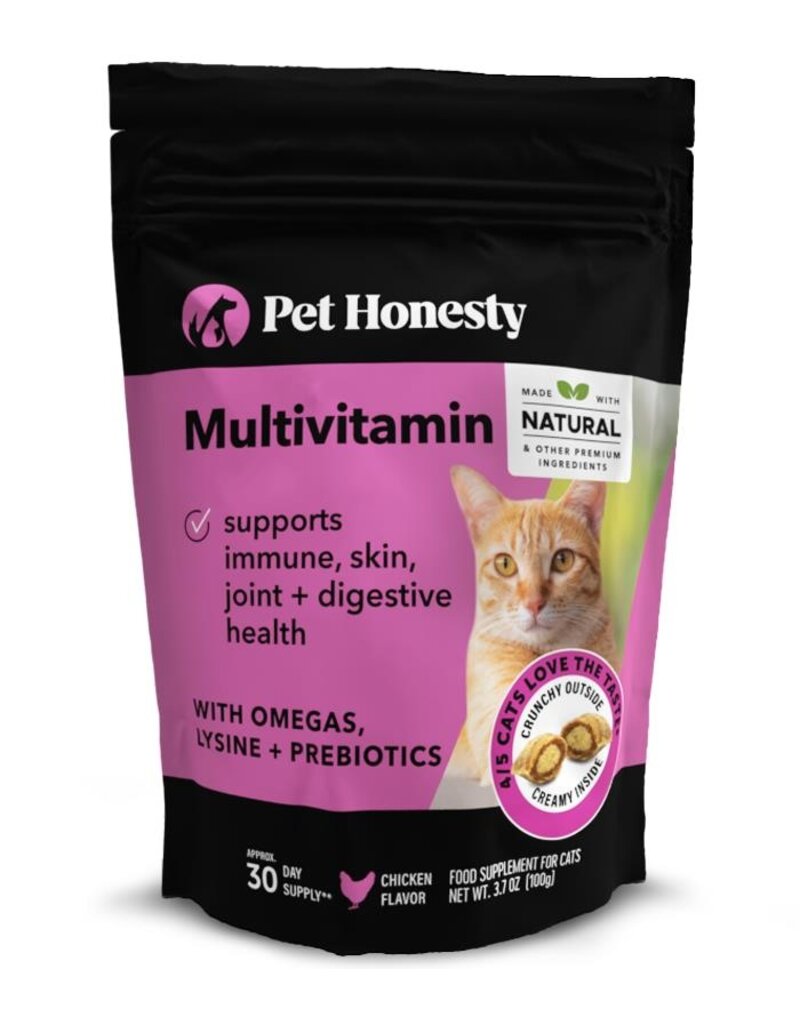 PET HONESTY LLC Pet Honesty Multivitamin Immune Health Cat Chew 3.7 Oz