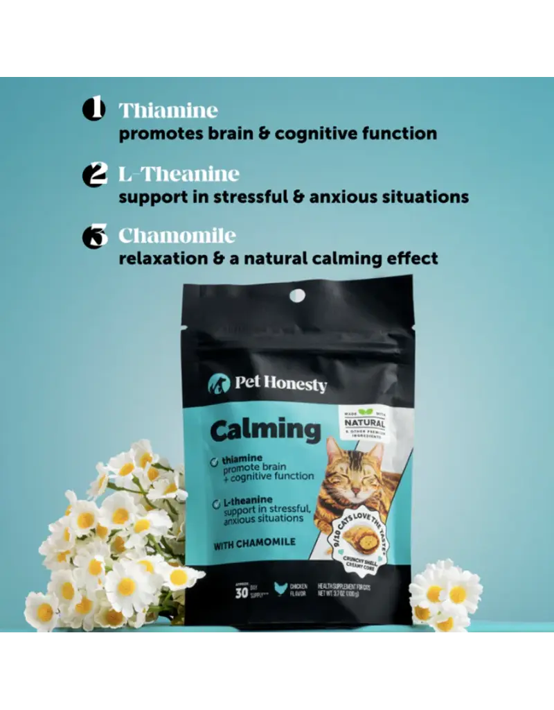 PET HONESTY LLC Pet Honesty Calming Supplement Cat Chew 3.7 Oz