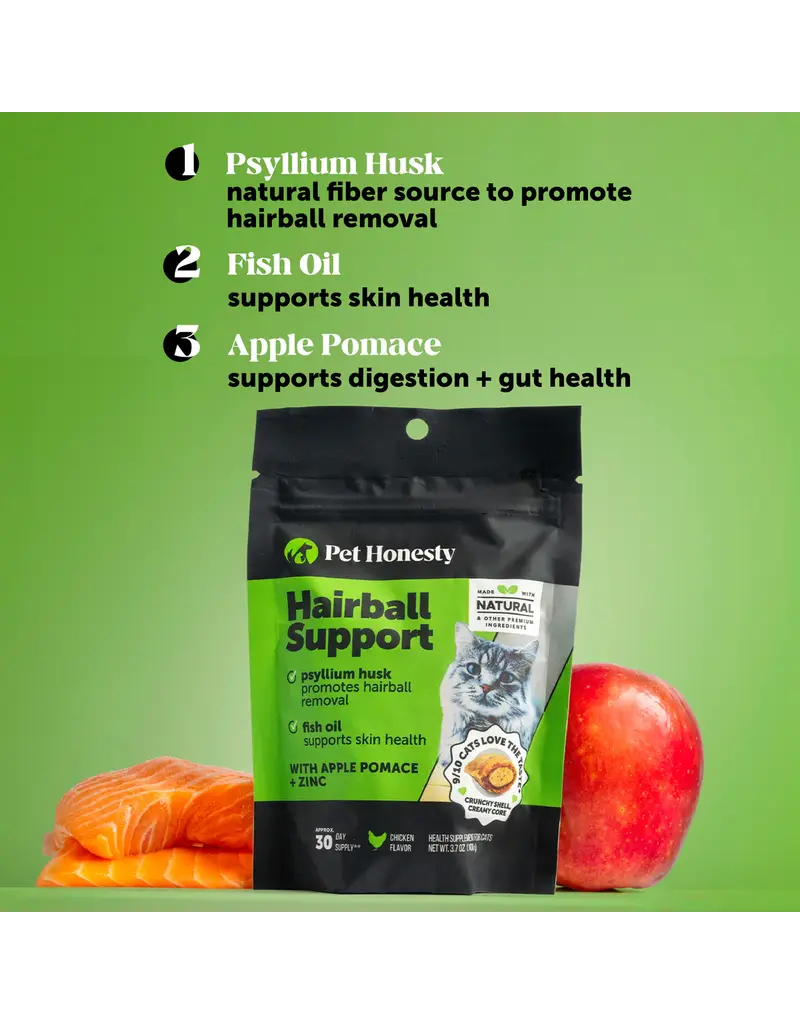 PET HONESTY LLC Pet Honesty Hairball Support Cat Chew 3.7 Oz