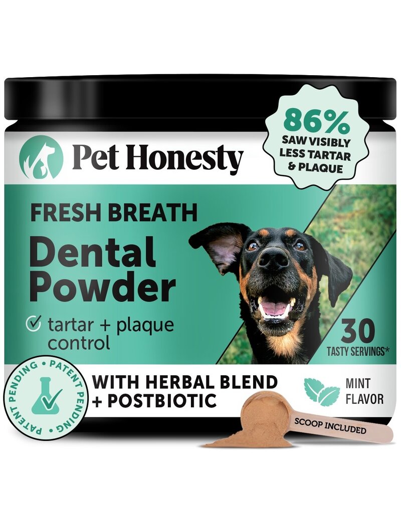 PET HONESTY LLC Pet Honesty Fresh Breath Dental Powder for Dogs 3.7 Oz