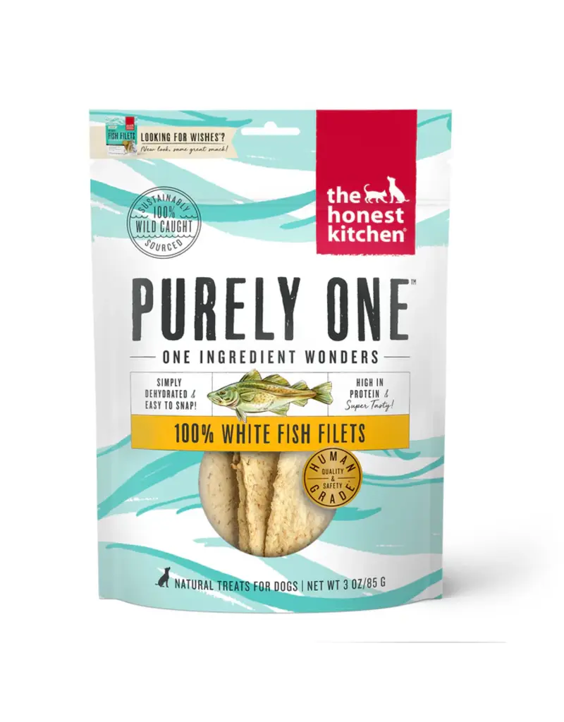 Honest Kitchen Honest Kitchen Purely One White Fish Filets Dog Treats 3 oz