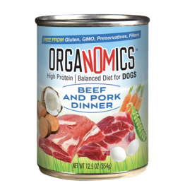 Organomics OrgaNOMics Beef & Pork Dinner Dog Food 12.5 oz Can