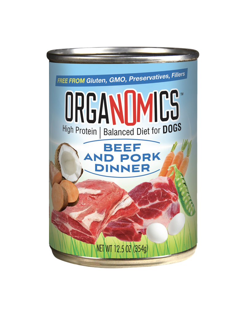 Organomics OrgaNOMics Beef & Pork Dinner Dog Food 12.5 oz Can