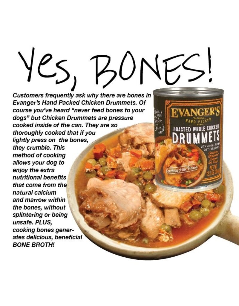 Evangers Evangers Roasted Chicken Drummet Dinner Dog Food 12 oz Can