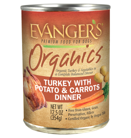 Evangers Evangers Organic Turkey with Potato & Carrots Dog Food 12.5 oz Can