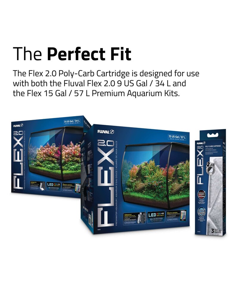 Fluval Fluval Flex 2.0 Poly-Carb Filter Cartridge 3-pack