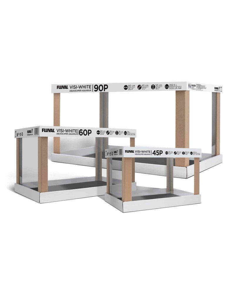 Fluval Fluval Visi-White 90P Glass Rimless Aquarium 53.6 Gal