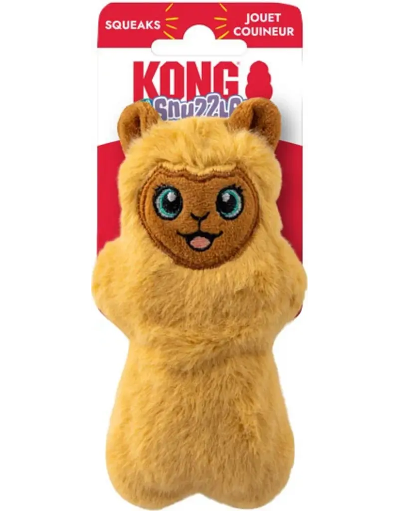 Kong Company Snuzzles Dog Toy Mini Llama Brown XS