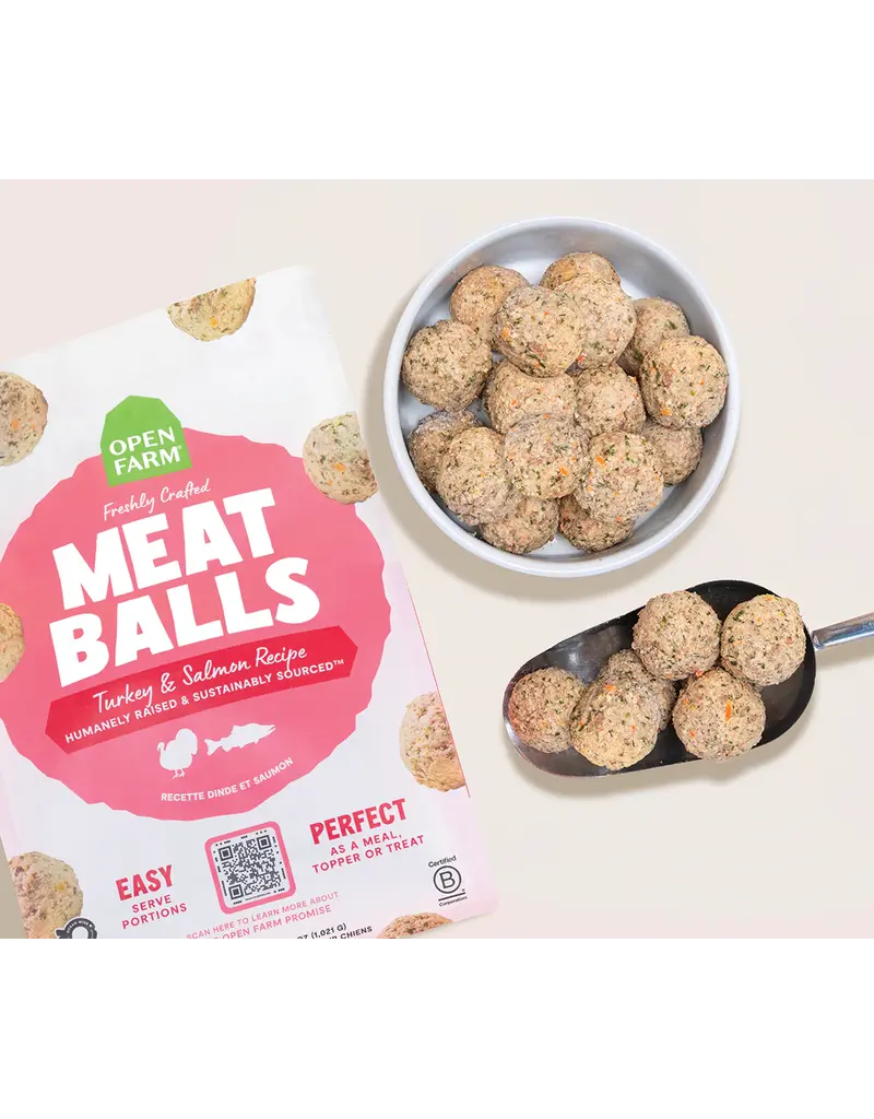 Open Farm Open Farm Meatballs Turkey & Salmon Frozen Dog Food 14 Oz