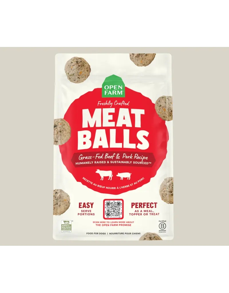 Open Farm Open Farm Meatballs Beef & Pork Frozen Dog Food 14 Oz