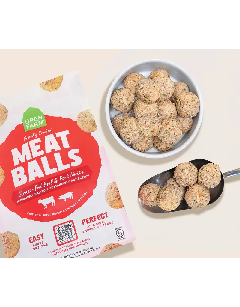 Open Farm Open Farm Meatballs Beef & Pork Frozen Dog Food 14 Oz