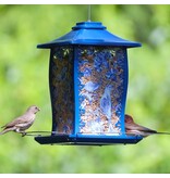 Nature's Way Paisley Sky Metal Gazebo Bird Feeder Blue 3.7 Qt