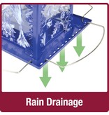 Nature's Way Paisley Sky Metal Gazebo Bird Feeder Blue 3.7 Qt