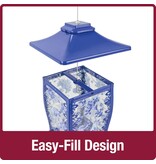 Nature's Way Paisley Sky Metal Gazebo Bird Feeder Blue 3.7 Qt