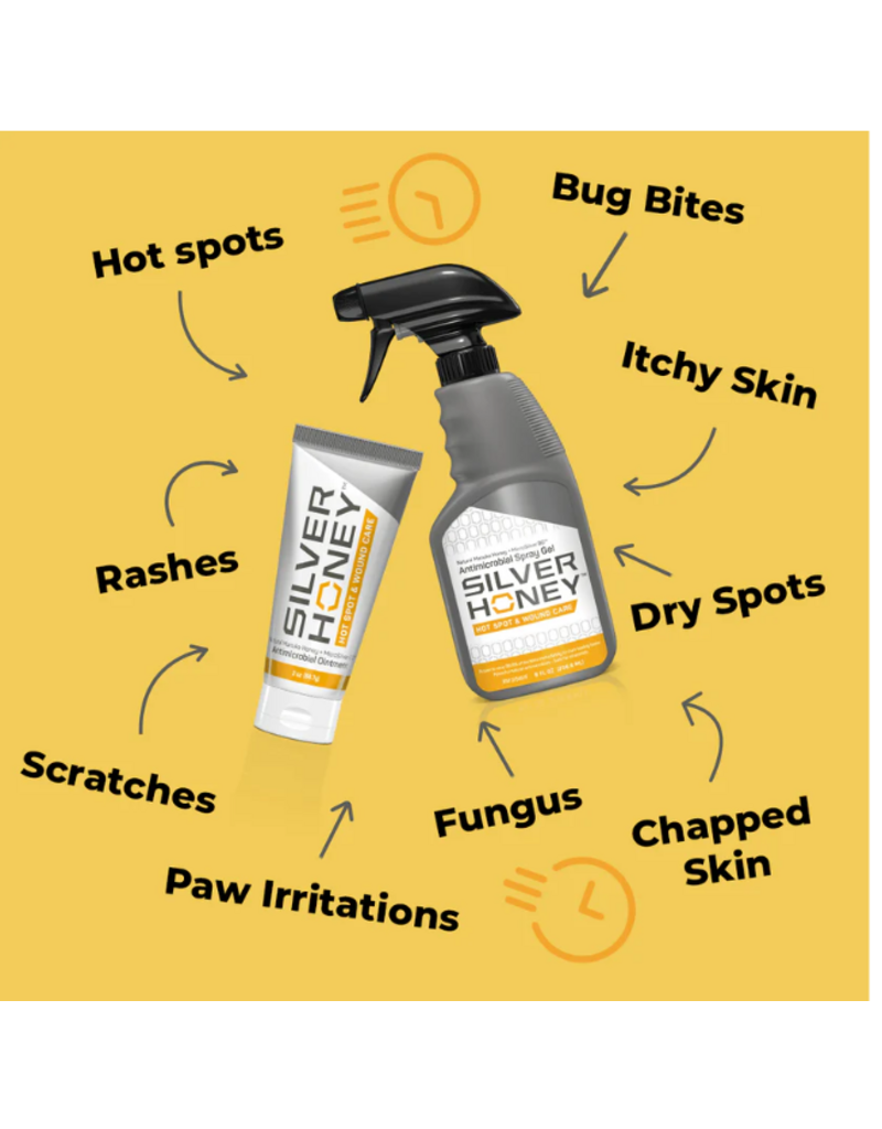 WF Young Silver Honey Hot Spot & Wound Care Ointment  Extra Strength  2oz