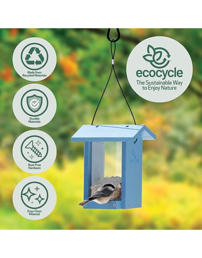 Nature's Way Ecocycle Tasty Tidbit Bird Feeder Blue 1 Qt