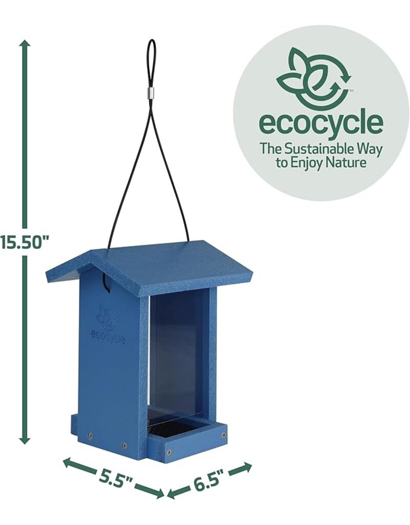 Nature's Way Ecocycle Tasty Tidbit Bird Feeder Blue 1 Qt