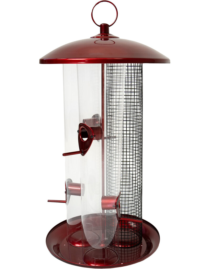 Nature's Way Triple Tube Bird Feeder Red 8 Lb